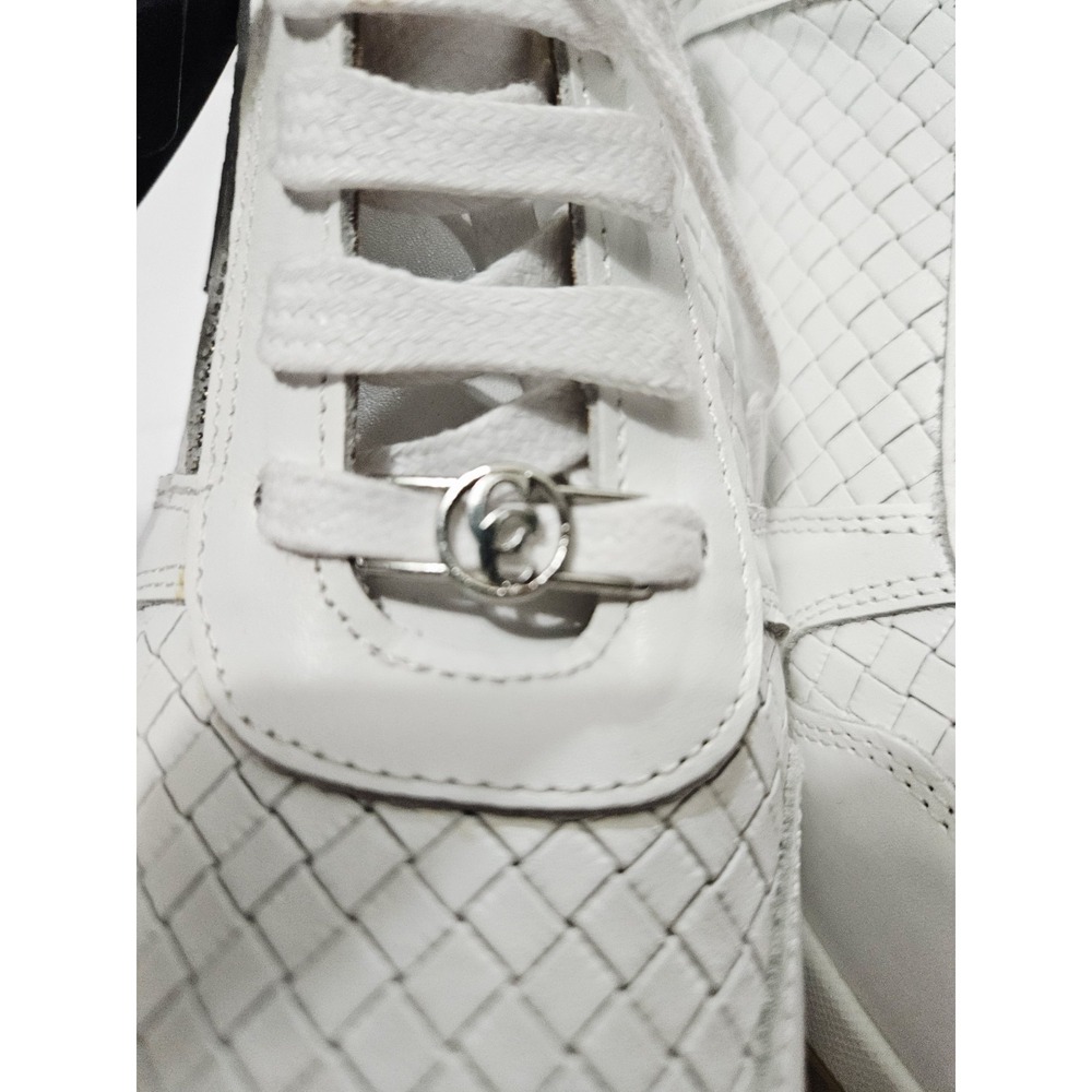 Carmela Women's Casual Wedge Leather Sneakers, Size Euro 40 White - Picture 11 of 16